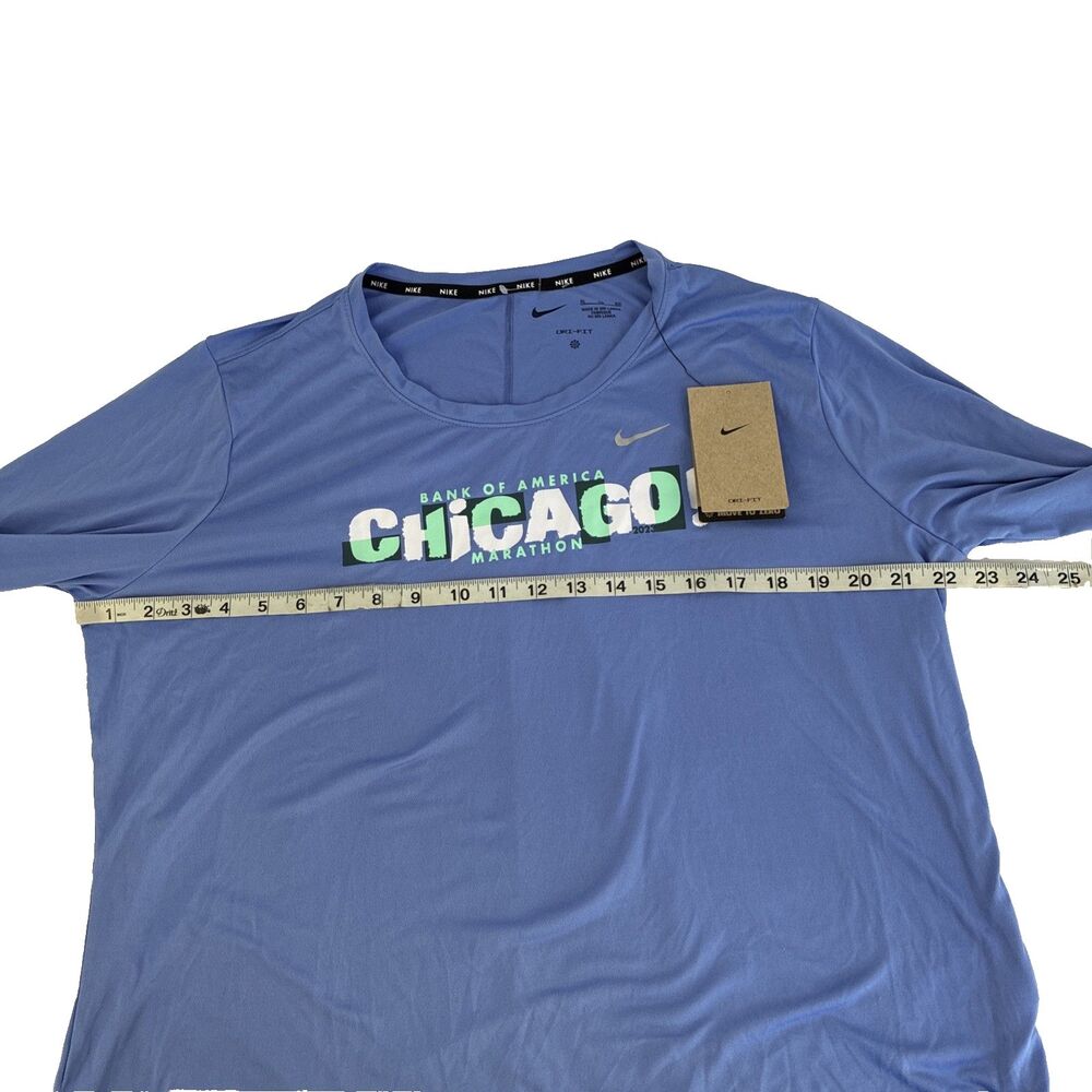 Nike Women's ONE Dri-FIT Luxe Chicago Marathon 2023 L/S Shirt Sz XL NWT Blue - Picture 3 of 7